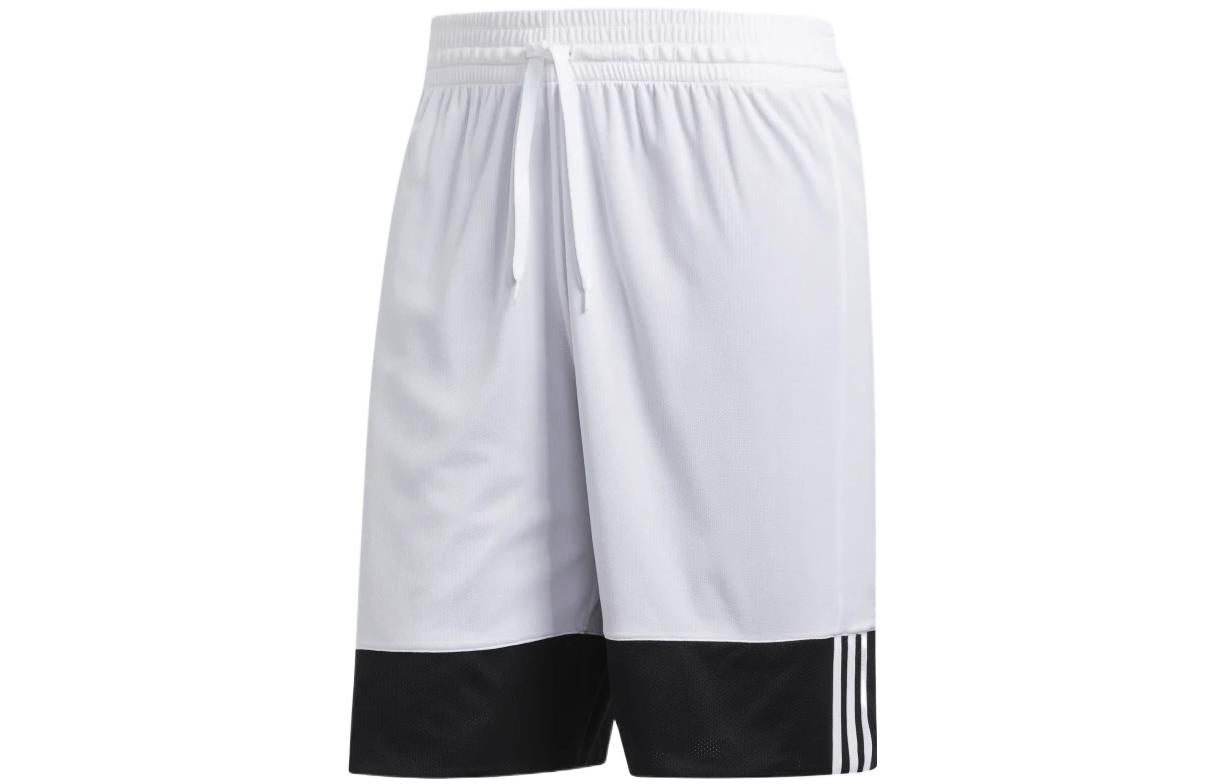 Men's adidas Reversible Contrasting Colors Basketball Training Sports Shorts Black DX6386