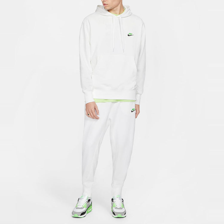 Nike Sportswear French Terry Embroidered Logo hooded Long Sleeves White DA0024-100