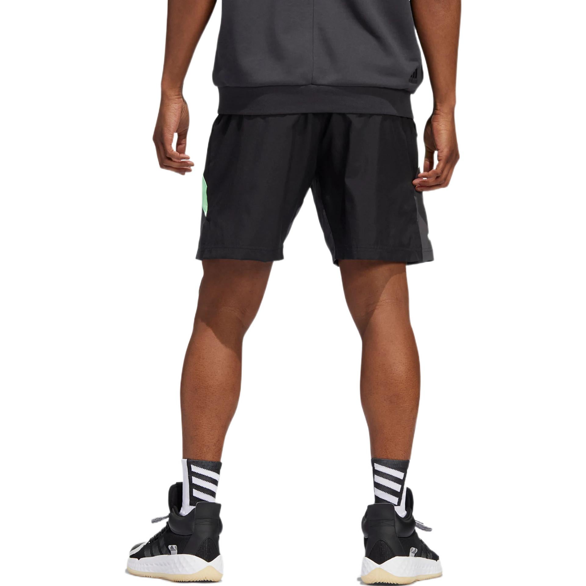 adidas Galaxy Stripe Logo Straight Shorts 'Black' IC1955