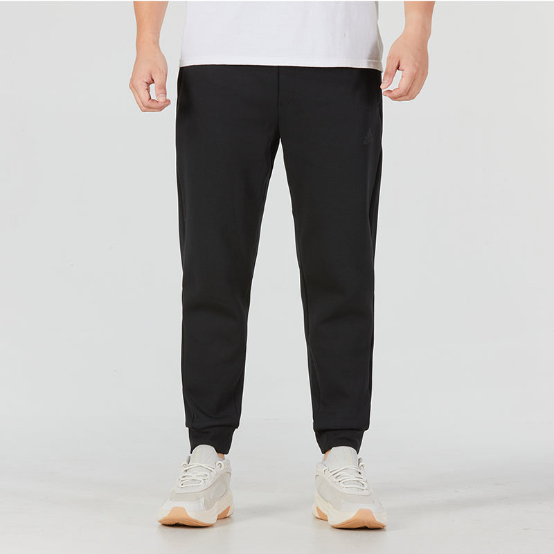 Men's adidas Mh Slim Knpnt Solid Color Logo Printing Elastic Waistband Sports Pants/Trousers/Joggers Black HM2968