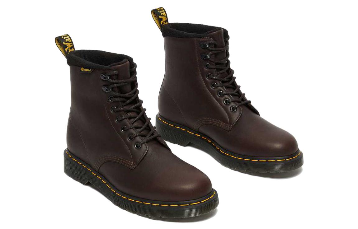 Dr. Martens 1460 Pascal Warmwair Leather Lace Up Boots 'Dark Brown' 27816201