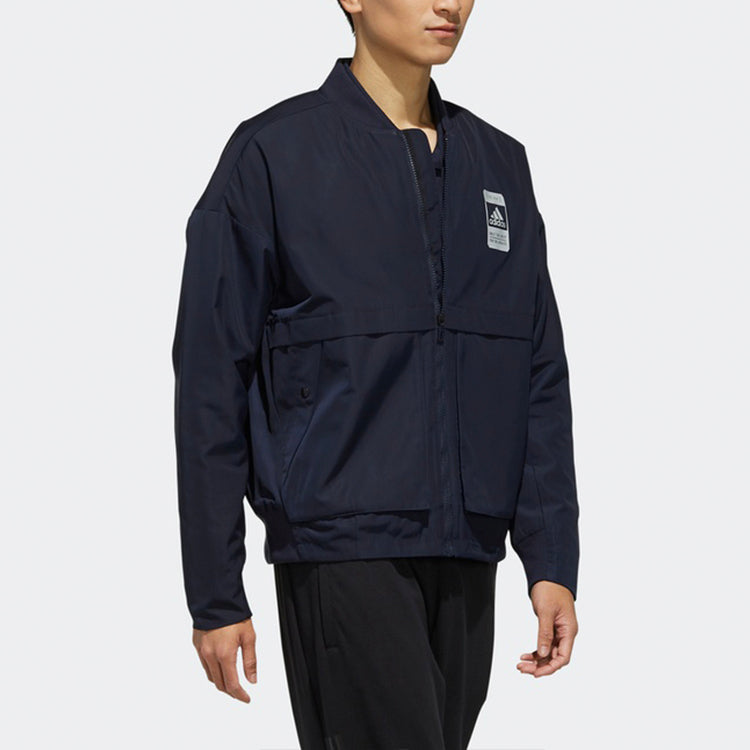 adidas logo Printing Reflective Casual Sports Jacket Blue FJ0171