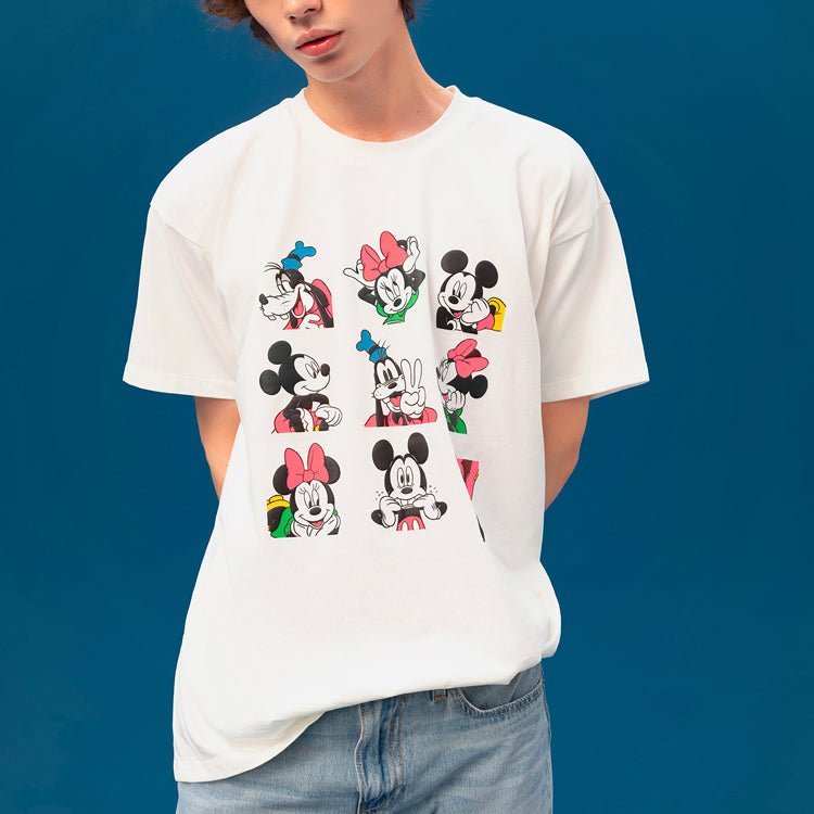 Men's Levis x Disney Crossover Mickey Printing Short Sleeve White T-Shirt A0612-0002