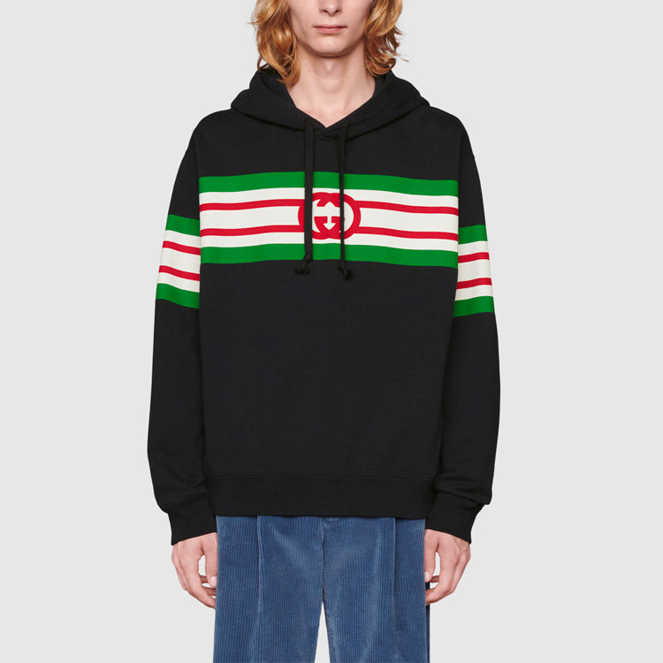 Gucci Interlocking G Print Hoodie 'Black' 646953-XJDAH-1082