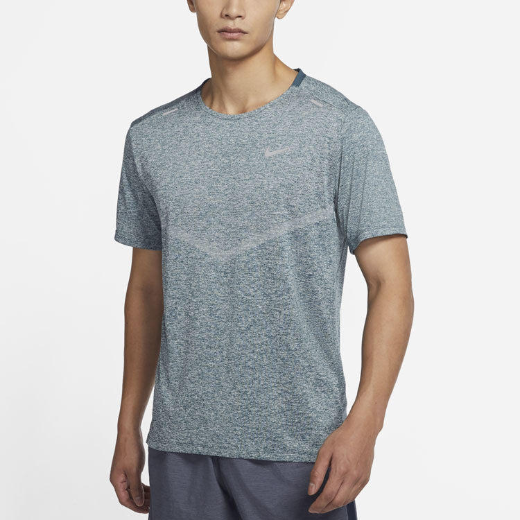 Nike Dri-fit Rise 365 Casual Sports Round Neck Short Sleeve Gray CZ9185-058