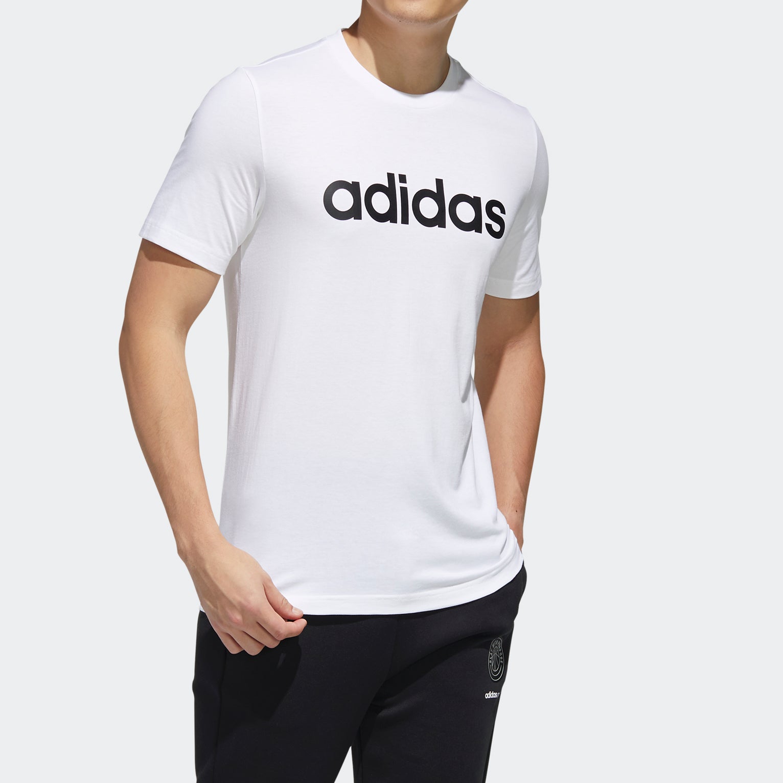 adidas neo M ESNTL LOGO T Sports Short Sleeve White GJ8916