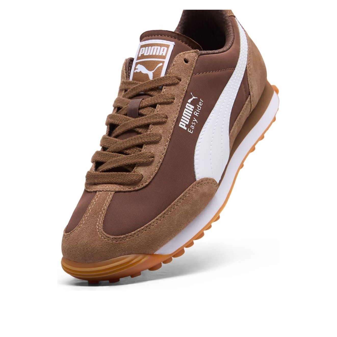 (WMNS) PUMA Easy Rider Suede & Nylon 'Haute Coffee White Espresso Brown' 400331-05