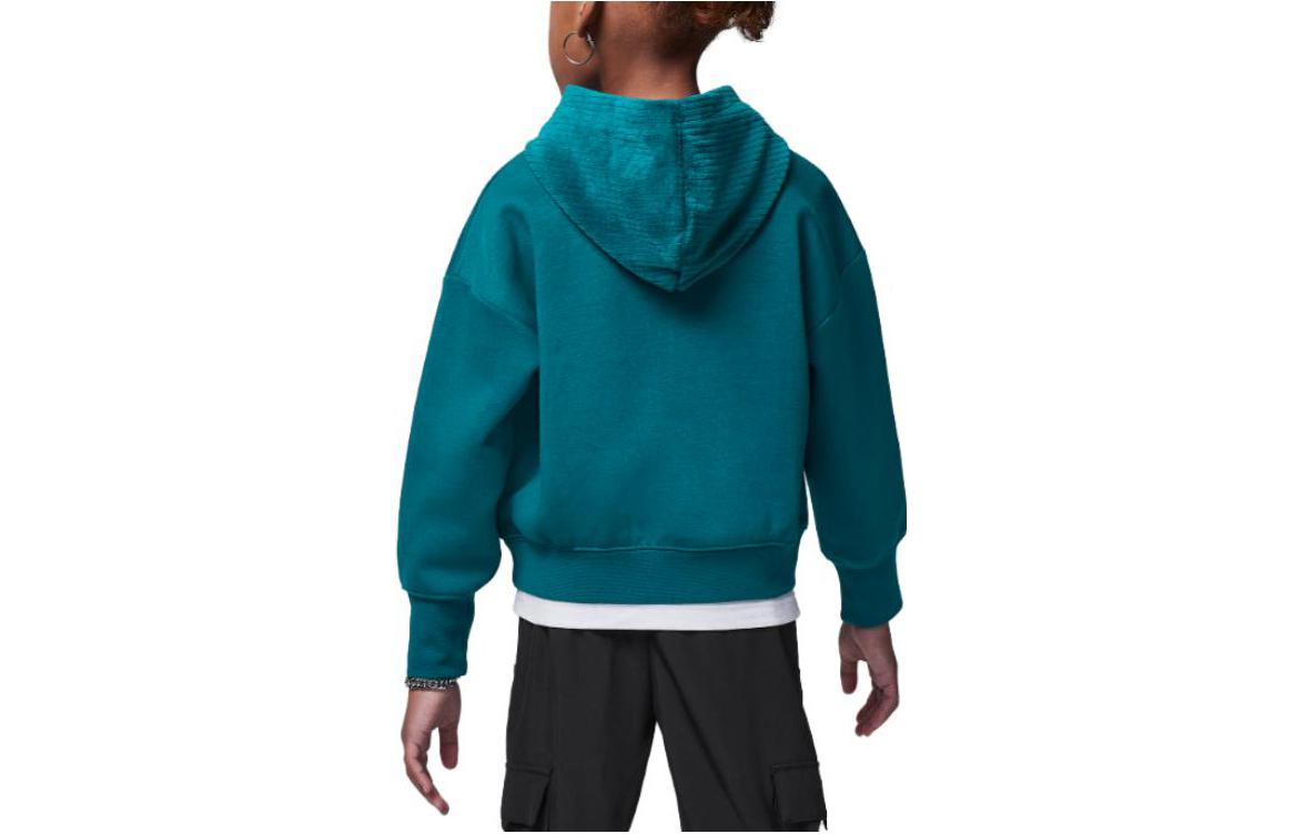 (GS) Air Jordan Soft Touch Mixed Pullover Hoodie 'Teal' 35C795-U9C
