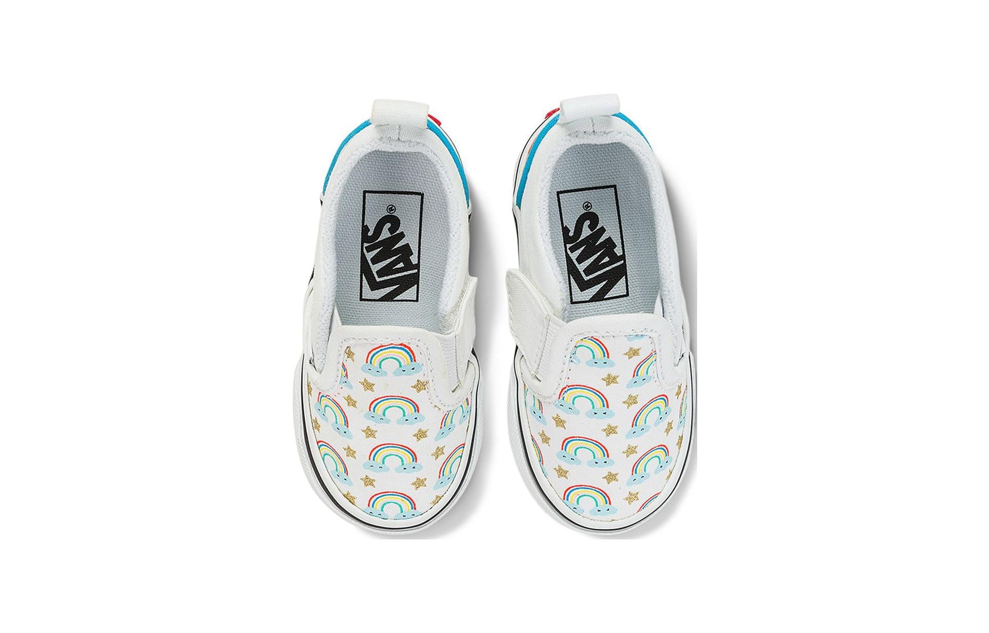 (TD) Vans Slip-On Hook and Loop 'Rad Rainbow' VN0A3488AHP