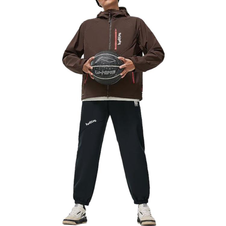 Li-Ning BadFive Graphic Hooded Windbreaker 'Brown' AFDT671-2