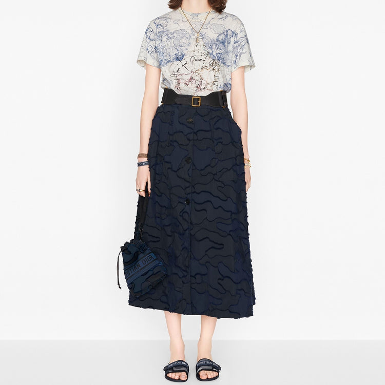 DIOR Around The World Cotton And Linen Blend For Blue 043T03PR446-X5882