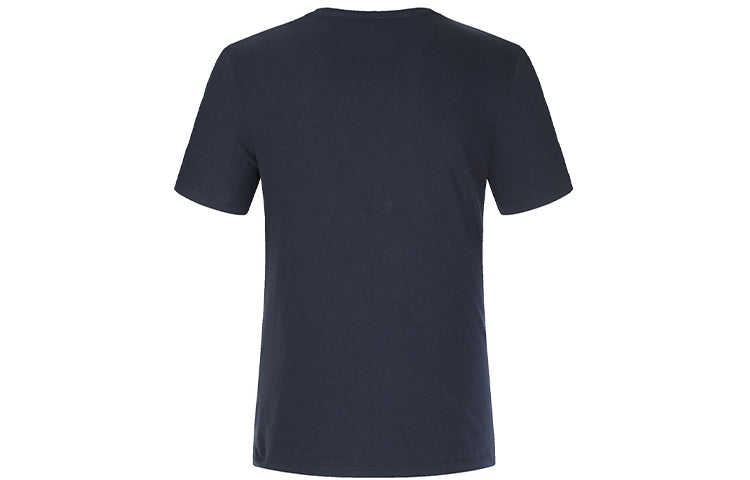 Men's Timberland Embroidered Logo V neck Short Sleeve Blue A2B6N433
