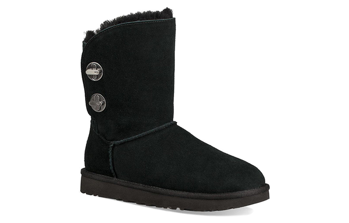 (WMNS) UGG Short Turnlock Snow Boots Black 1094933-BLK
