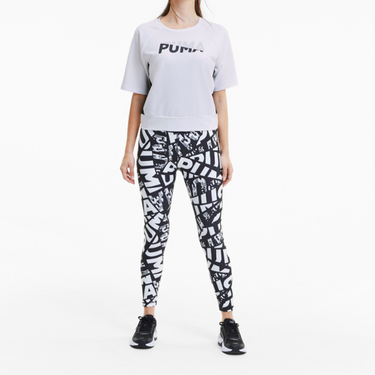 (WMNS) PUMA Morden Sports Short Sleeve White 585291-02