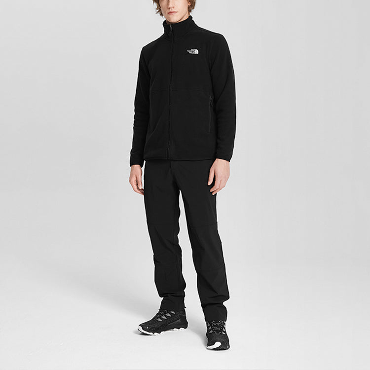 Men's THE NORTH FACE Fleece Cozy Stay Warm Stand Collar Jacket Black 4NA3-JK3