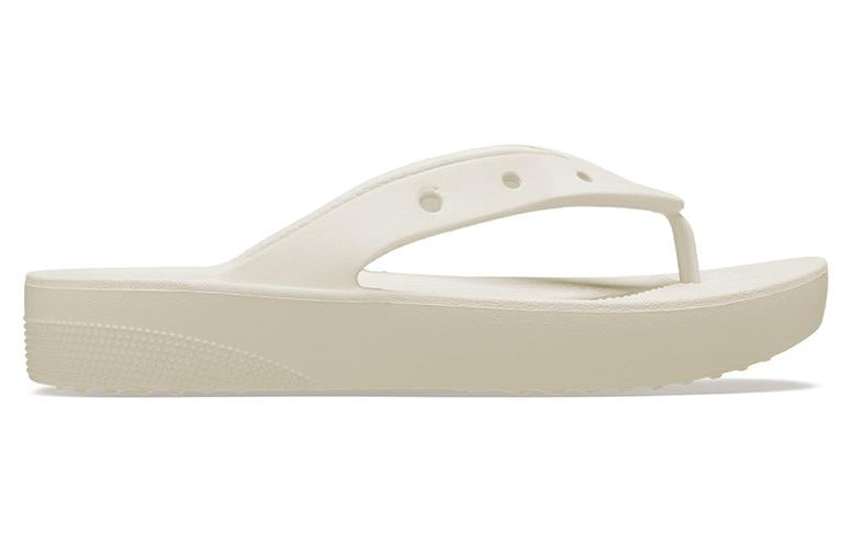 (WMNS) Crocs Classic Platform Flip (Beige) 207714-2Y2