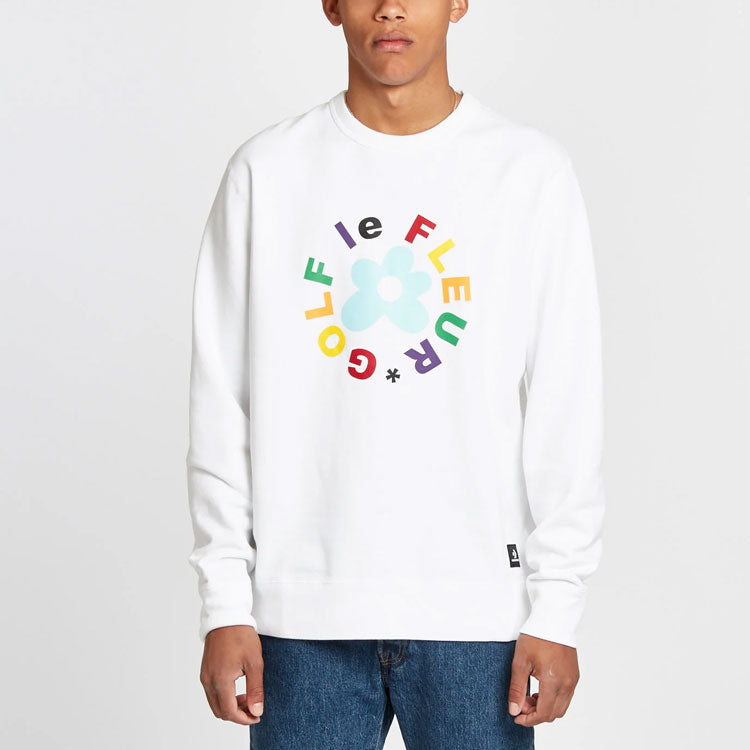 Converse x Golf Le Fleur Crew Sweatshirt Asia Sizing 'White' 10009027-A02