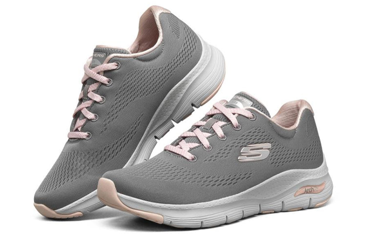 (WMNS) Skechers Arch Fit Sports Shoes Gray/Pink 149057-GYPK