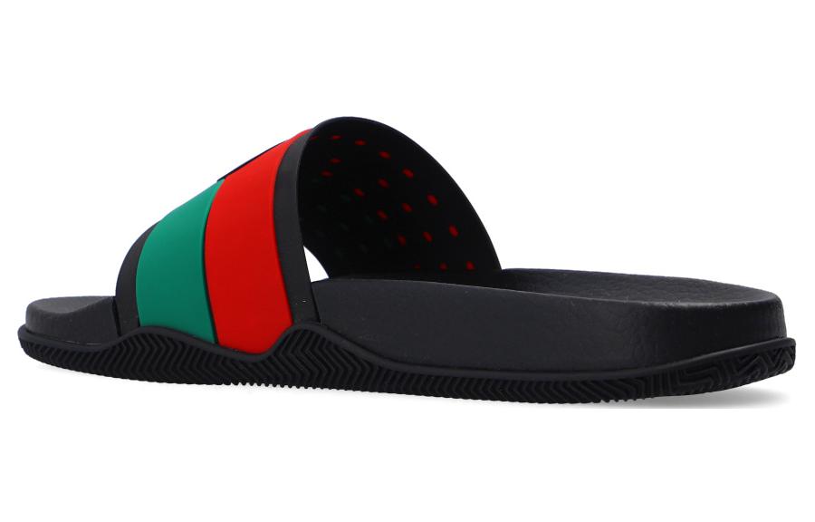 Gucci Slide 'Interlocking G - Black Red Green' 655265-JFA00-8815
