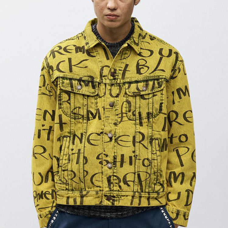 Supreme Black Ark Denim Trucker Jacket 'Yellow Black' SUP-FW20-202