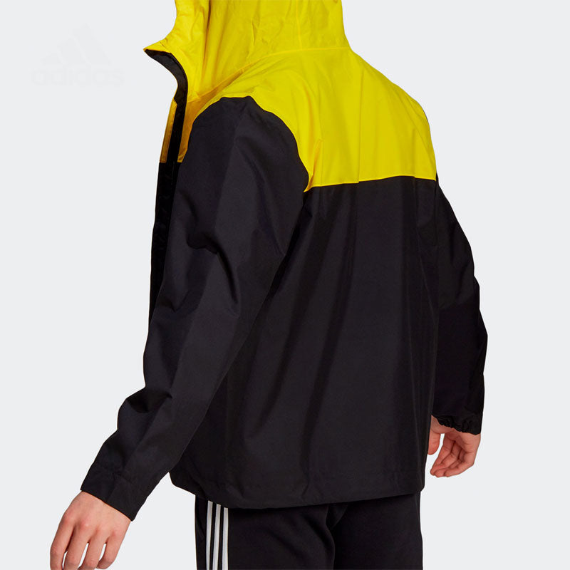 adidas Basic 3-Bandes Rain Ready Jacket 'Yellow Black' GM2165