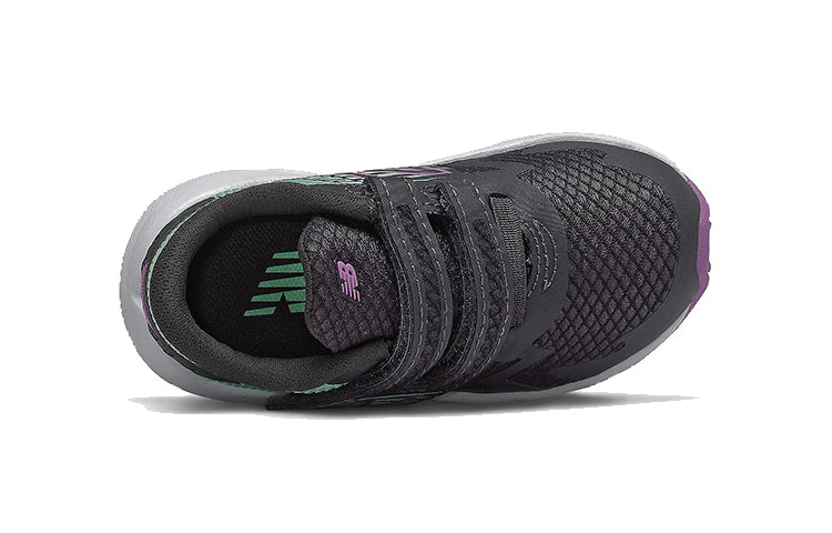New Balance Hook / Loop Rave Run Black Purple Toddler ITRAVLP1