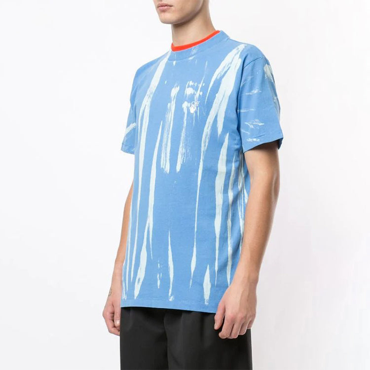 Off-White Reflective Tie Dye Short Sleeve Blue OMAA027T20JER0830180