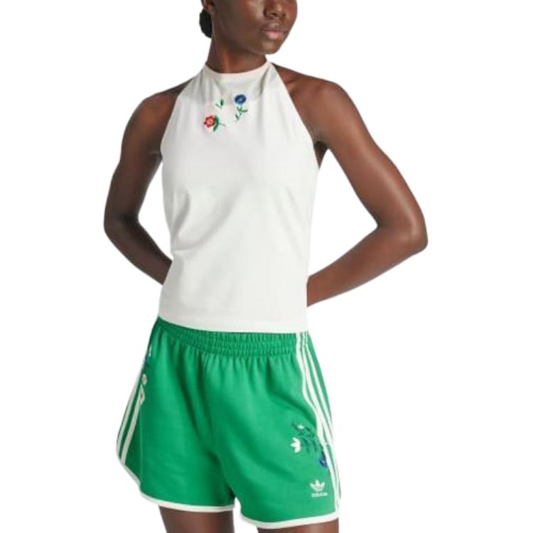 (WMNS) adidas Fashion Graphics Floral Halter Neck Top Asia Sizing 'White' IS2424
