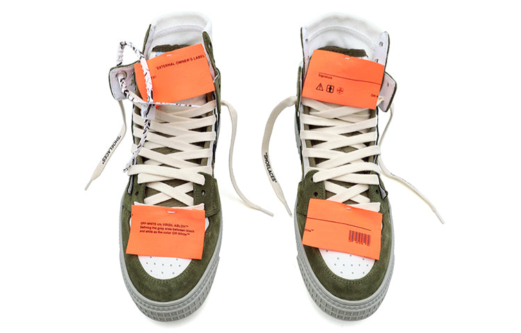 Off-White Court 3.0 High-Top Sneakers Green OMIA065F21LEA0036310