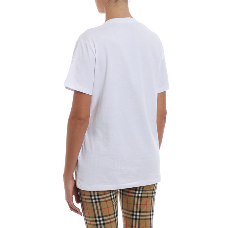 Burberry Classic Logo Embroidered Short Sleeve White 8002932