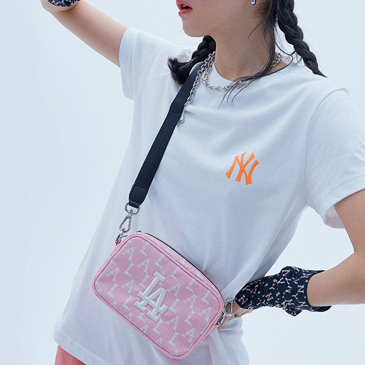 MLB Unisex New York Yankees Logo Tee White/Orange 31TS10031-50I