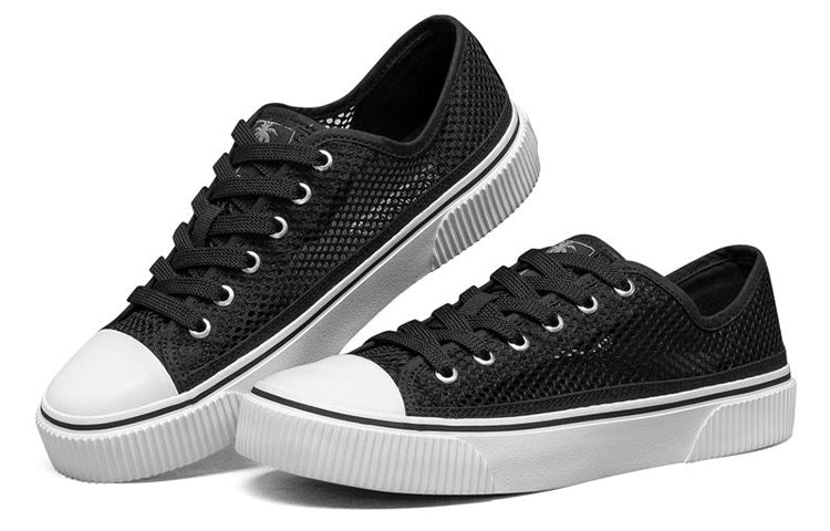 (WMNS) Skechers V'Lites 2 'Black White' 155124-BLK