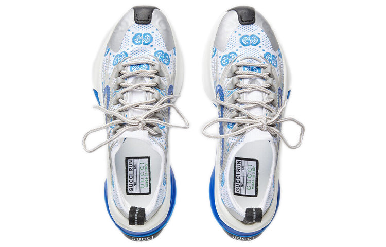 (WMNS) Gucci Run Sneaker 'White Blue' 680903-USN10-8485