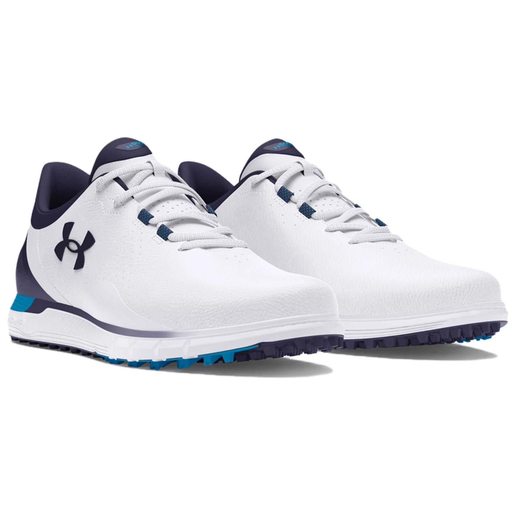 Under Armour HOVR Drive Fade Spikeless Golf Wide 'White Midnight Navy' 3027085-100