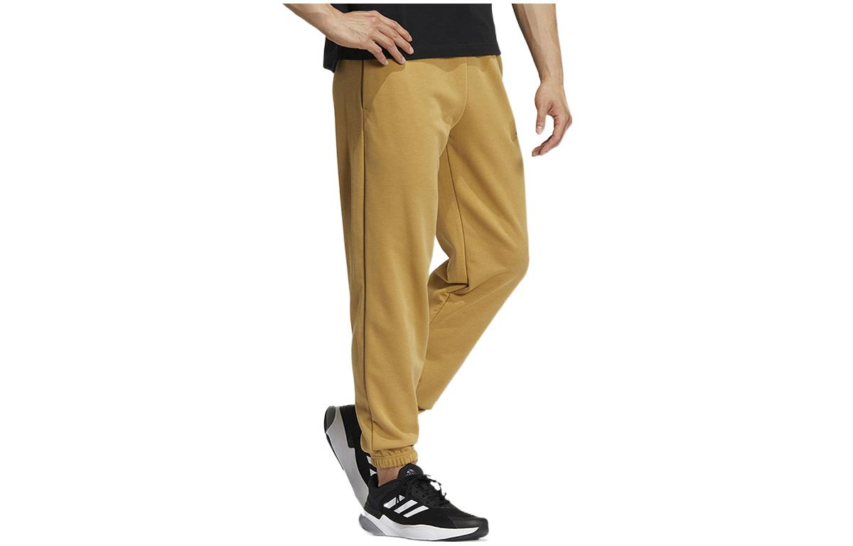 Men's adidas Logo Printing Pattern Bundle Feet Sports Pants/Trousers/Joggers Yellow HZ7021