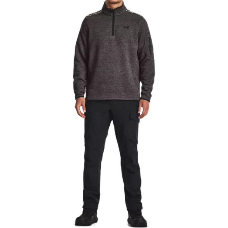 Under Armour Specialist Printed 1/4 Zip Pullover 'Charcoal' 1382178-019