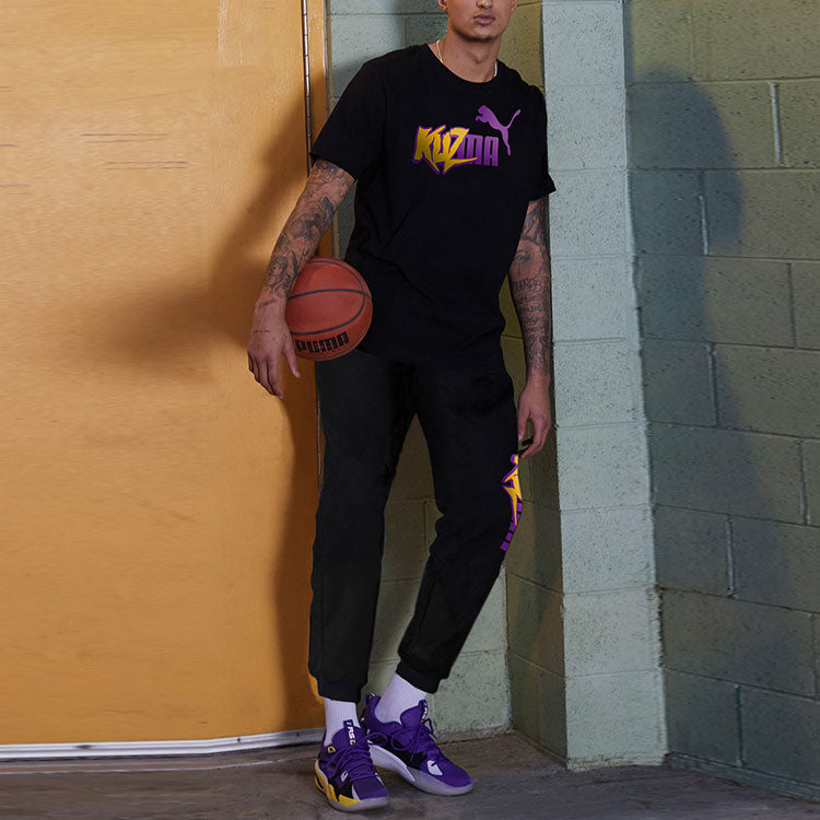 PUMA x Kuzma Tee 'Black Yellow Purple' 589312-03