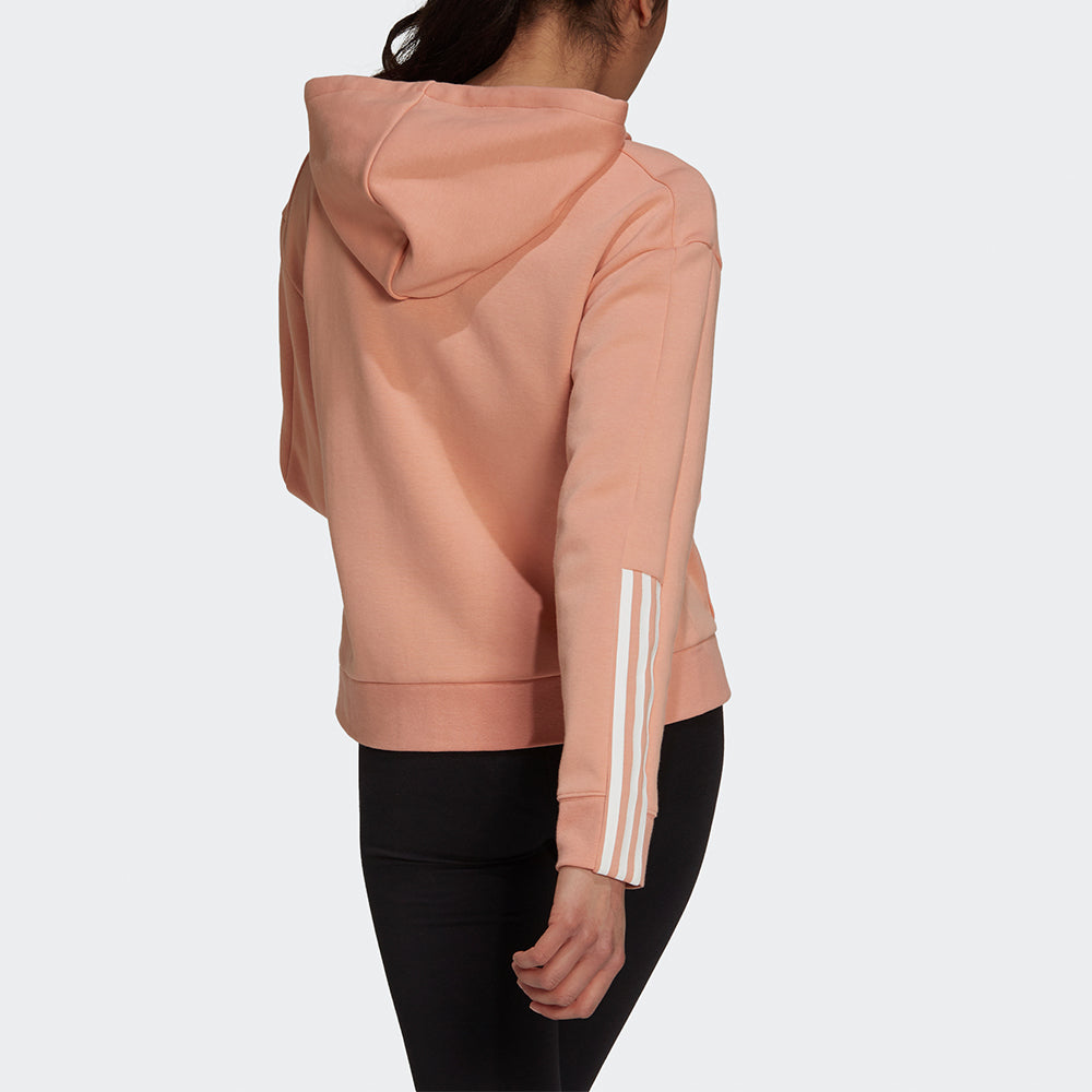 (WMNS) adidas W Dk Fz Hd Drawstring Hooded Jacket Pink Red H07804