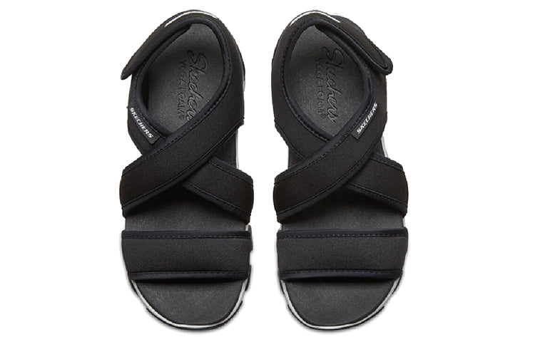 (WMNS) Skechers D'Lites Sandals Black/White 88888341-BLK