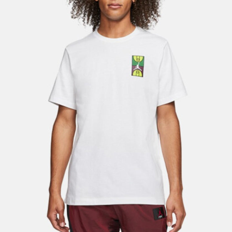 Air Jordan Back Stadium Large Printing Short Sleeve White CJ6291-100
