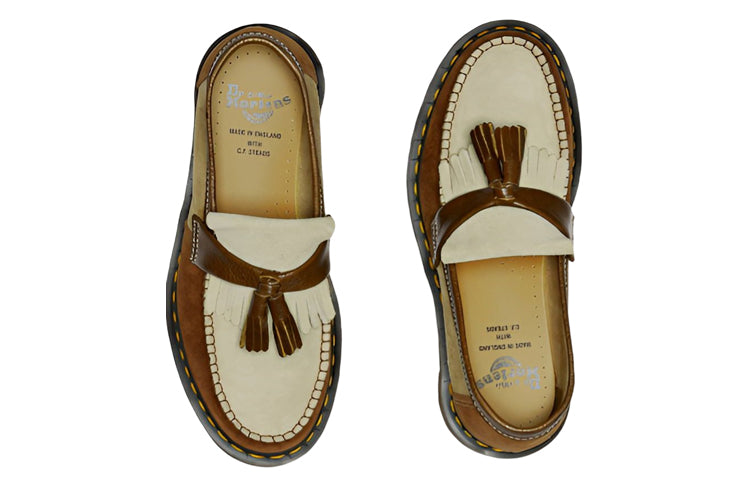 Dr. Martens Adrian Made in England Suede Tassle Loafers 'Dark Brown' 27501793
