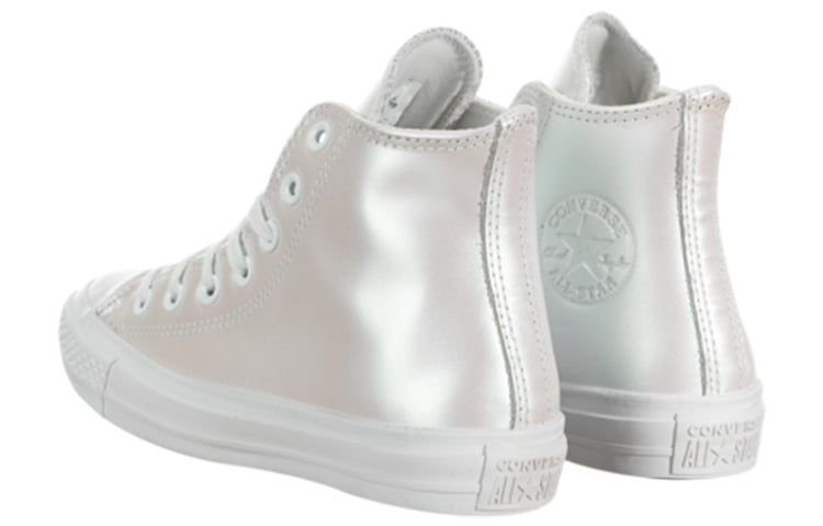 (WMNS) Converse Chuck Taylor All Star Iridescent Leather White 566094C