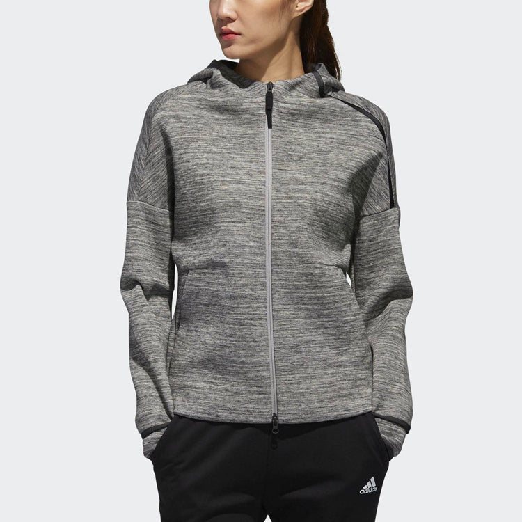 (WMNS) adidas Sports Hooded Jacket 'Grey' DY5770