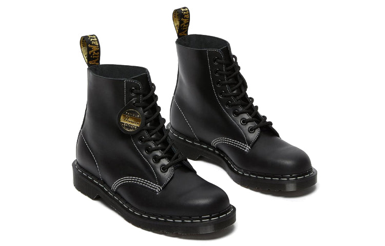 Dr.Martens 1460 Pascal Made in England Cavalier Leather Lace Up Boots 'Black Cavalier' 26713001