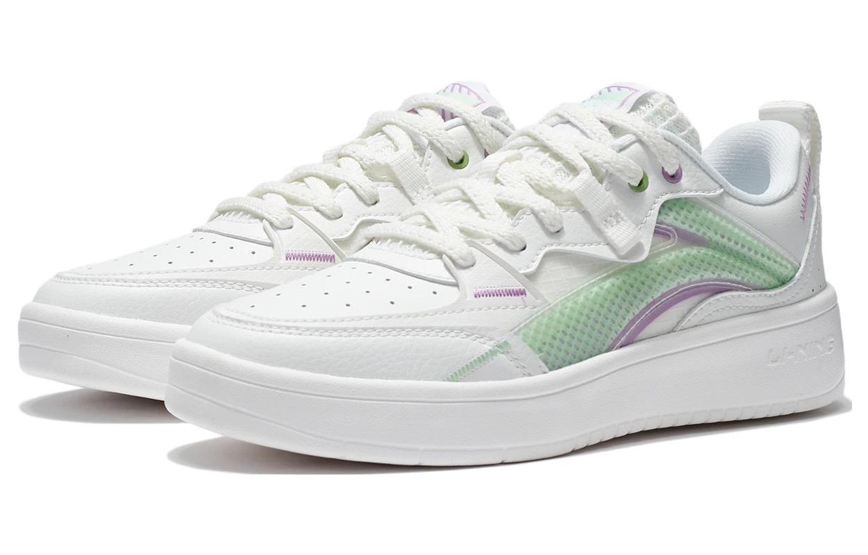 (WMNS) Li-Ning Classic Leisure 'White Light Green' AGCS086-3