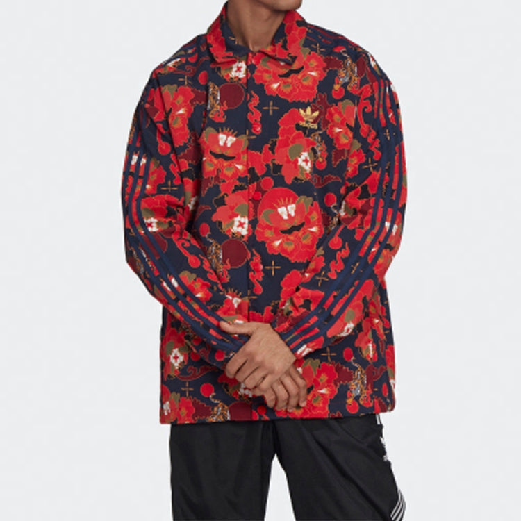 adidas LNY COACH Jacket COLLEGIATE NAVY / SCARLET / MULTICOLOR / GOLD METALLIC GC8697