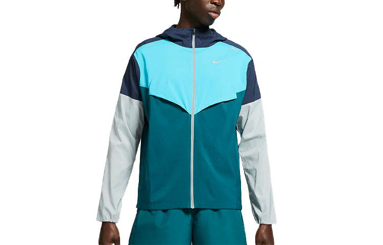 Nike Sports Training Running Hooded Jacket Blue CZ9071-451
