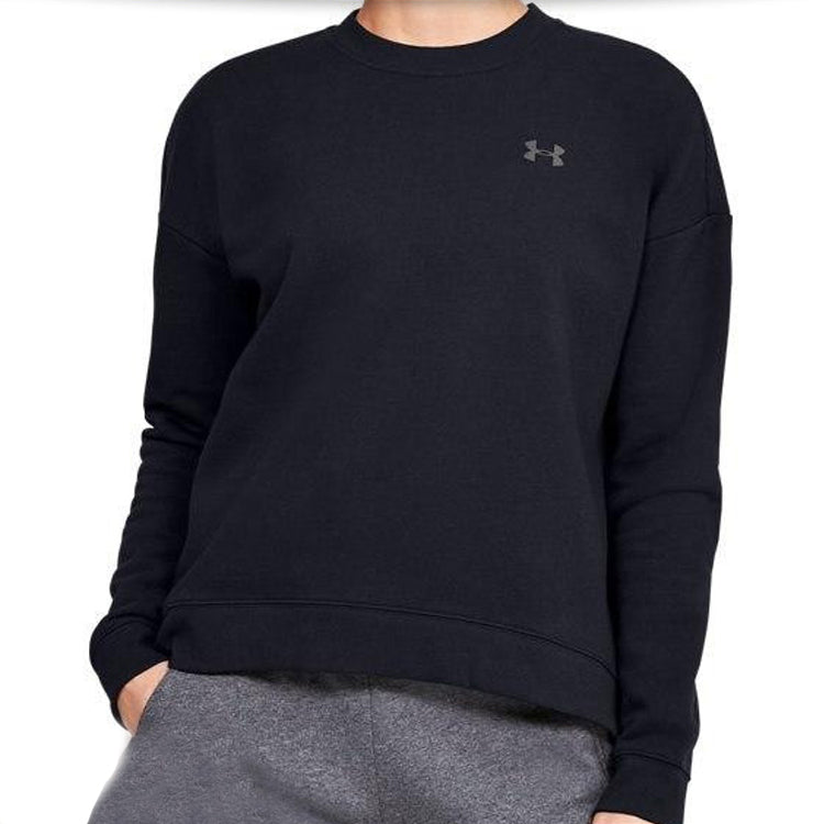 (WMNS) Under Armour Fleece Sweatshirt Black 1346402-001