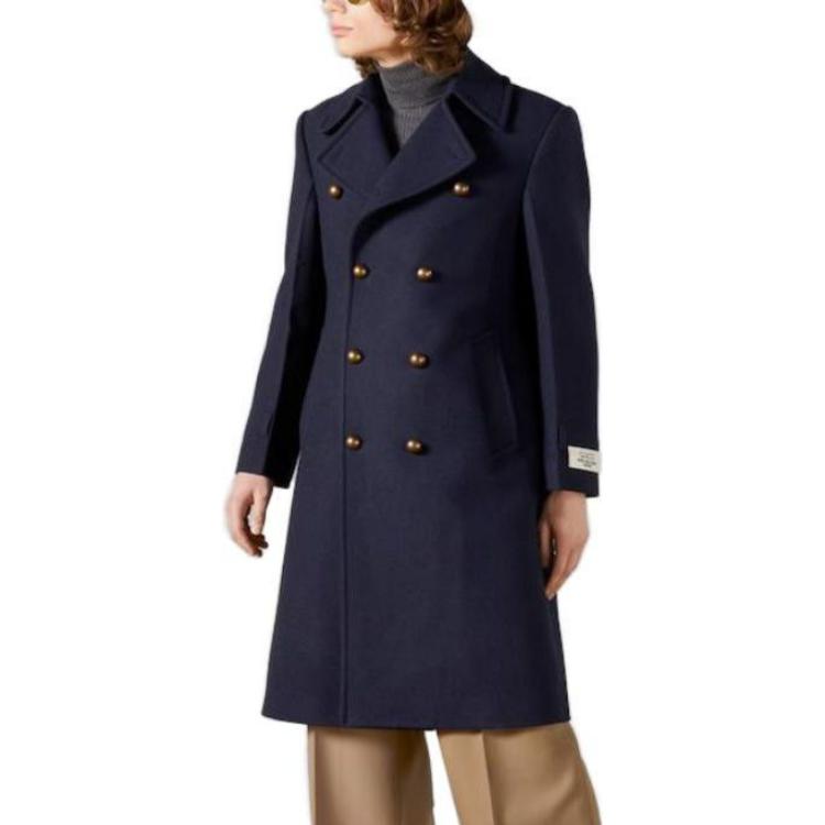 Gucci Felt Wool Coat 'Dark Navy' 761734-Z582J-4080