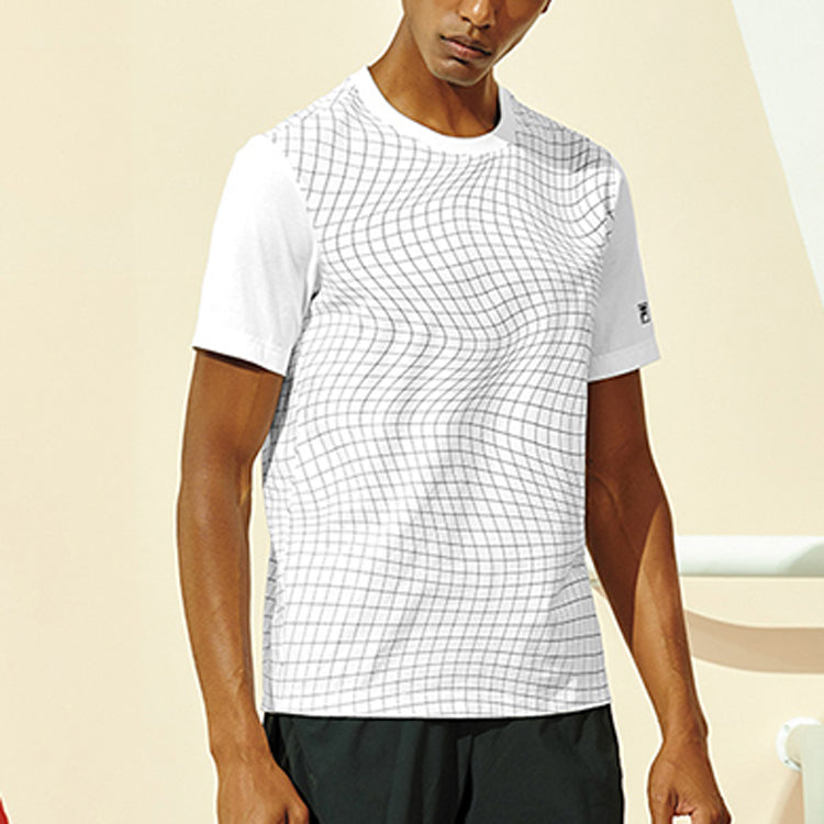 FILA ATHLETICS Professional Sports Running Gym Short Sleeve White A11M011129F-PT